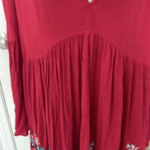 FREE PEOPLE EMBROIDERY  MINI DRESS BOHEMIAN BOHO HIPPIE SIZE SP - Picture 8 of 13